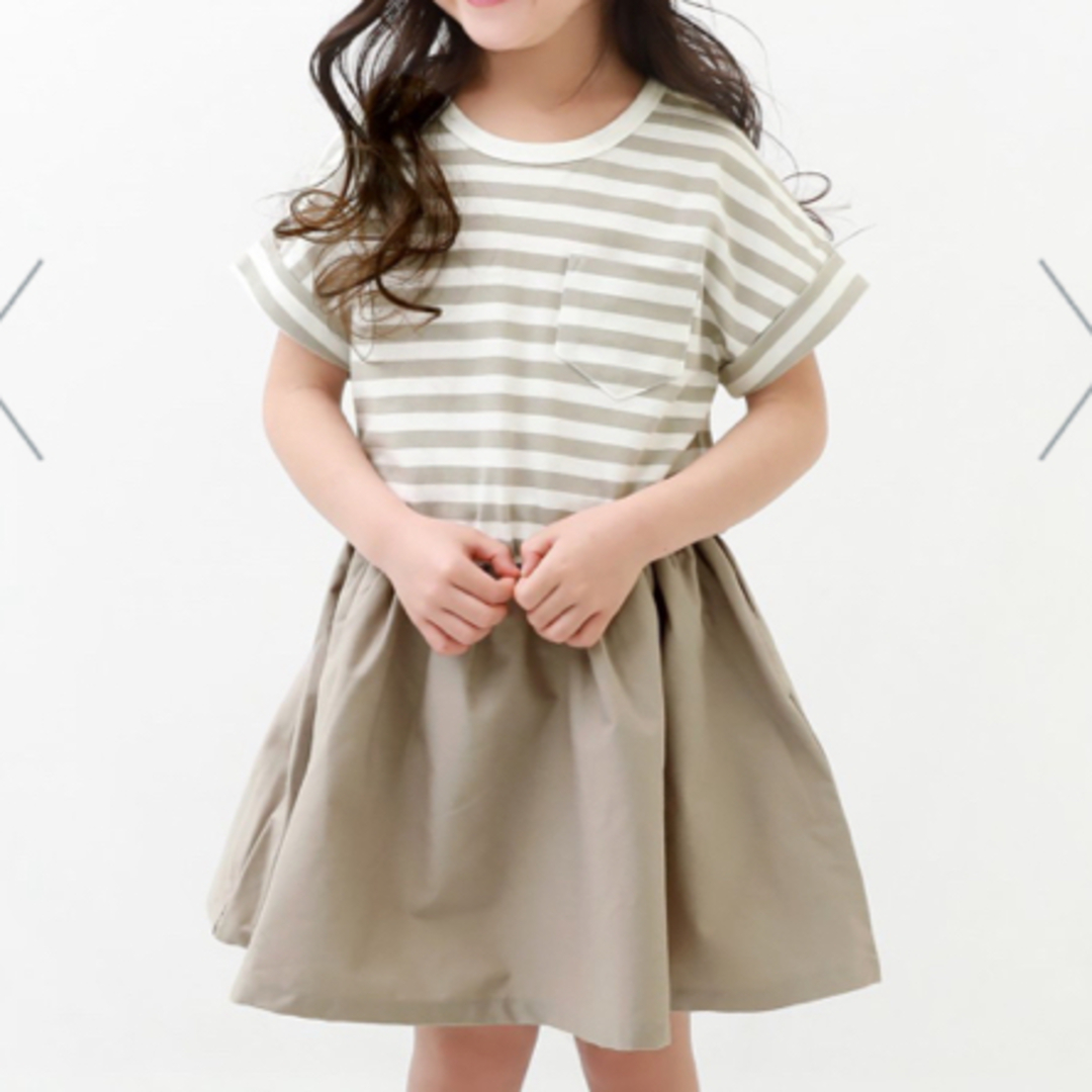 devirock(デビロック)のdevirock 半袖ドッキングワンピース 150 キッズ/ベビー/マタニティのキッズ服女の子用(90cm~)(ワンピース)の商品写真