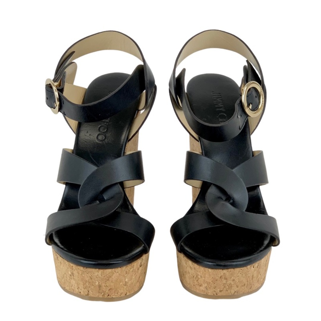 ジミーチュウ JIMMY CHOO サンダル 靴 シューズ レザー コルク ブラック ウェッジソール ジミーチュウ JIMMY CHOO サンダル 靴 シューズ レザー コルク ブラック ウェッジソール