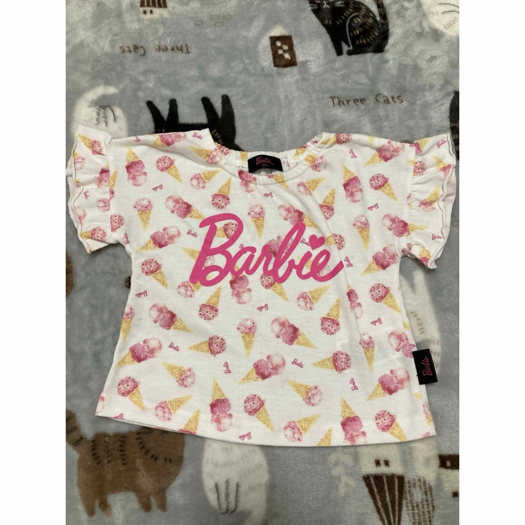 アイス×オレンジ★半袖Tシャツ　女の子　80 キッズ/ベビー/マタニティのベビー服(~85cm)(Ｔシャツ)の商品写真