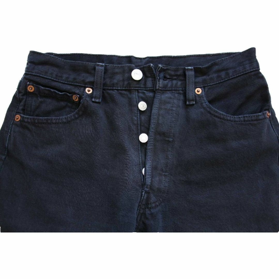 Levi's(リーバイス)の90s トルコ製 Levi'sリーバイス 501 後染め ブラック デニムパンツ w28 L32★SDP2485 ユーロ オールド ジーンズ ストレート リペア メンズのパンツ(デニム/ジーンズ)の商品写真