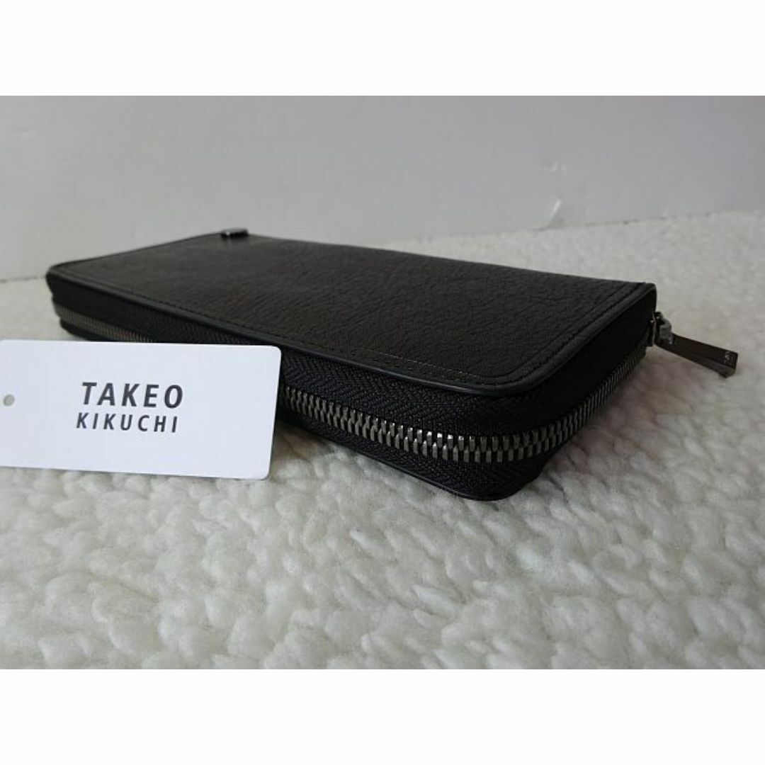 TAKEO KIKUCHI(タケオキクチ)の【新品/本物】TAKEO KIKUCHI（タケオキクチ）ファスナー長財布/黒 メンズのファッション小物(長財布)の商品写真