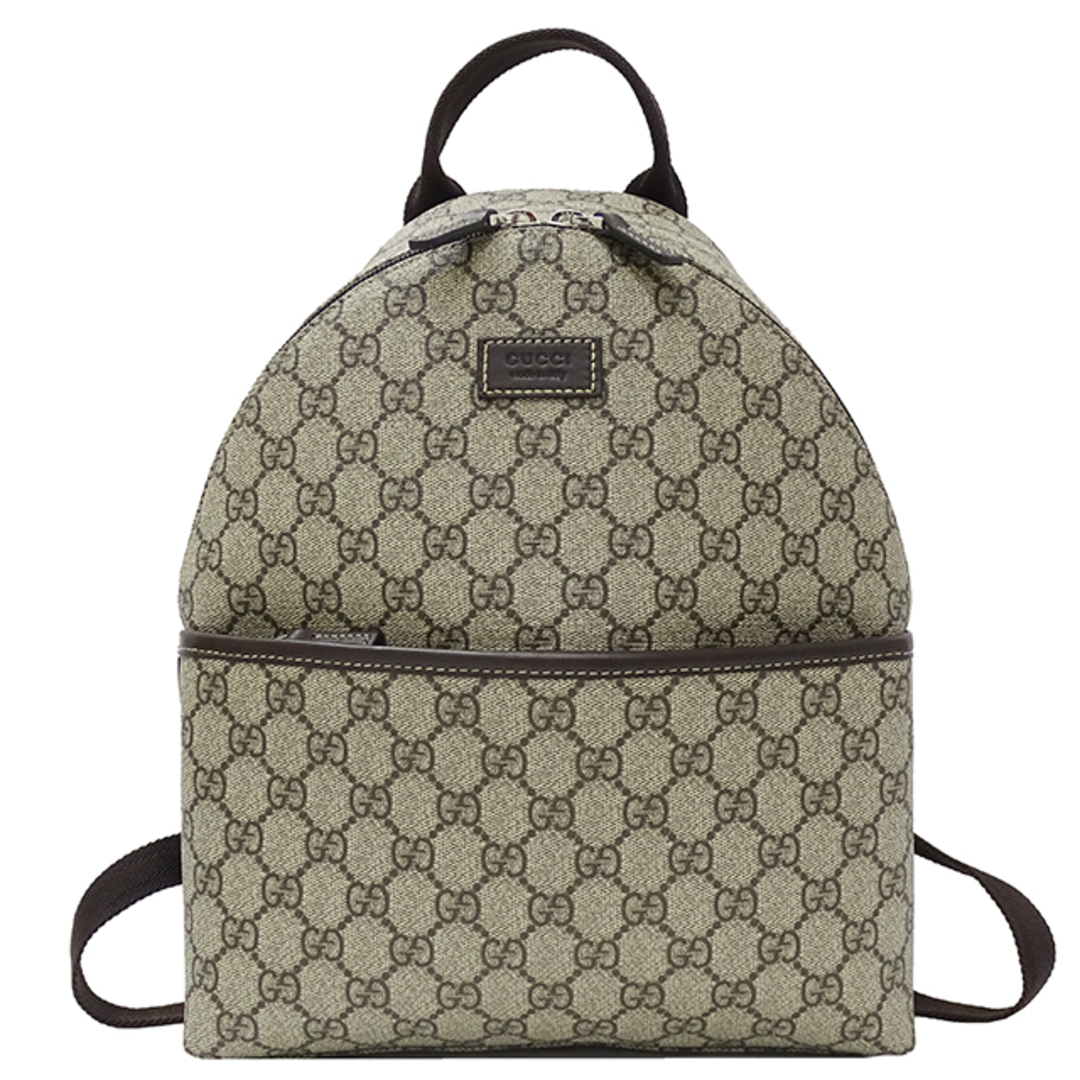 Gucci(グッチ)のグッチ GUCCI バッグ レディース ブランド GGスプリーム リュック ブラウン ベージュ 271327 カジュアル おしゃれ おでかけ ロゴ 箱付き 茶色【中古】 レディースのバッグ(リュック/バックパック)の商品写真