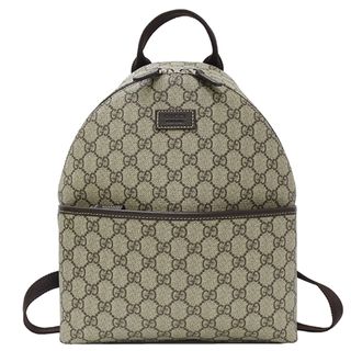 グッチ(Gucci)のグッチ GUCCI バッグ レディース ブランド GGスプリーム リュック ブラウン ベージュ 271327 カジュアル おしゃれ おでかけ ロゴ 箱付き 茶色【中古】(リュック/バックパック)