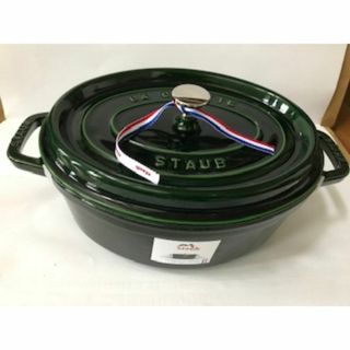 ストウブ(STAUB)の新品 staub ストウブ 鍋 oval cocotte バジルグリーン 29 (鍋/フライパン)