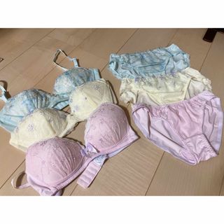 しまむら - 新品未使用　ノンワイヤーブラジャーショーツセット　M レディース　下着　しまむら