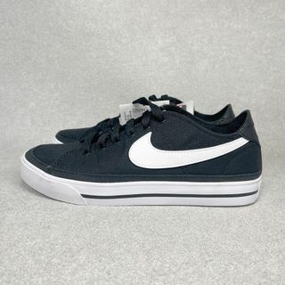 ナイキ(NIKE)のナイキ 24cm相当 COURT LEGACY CNVS  ブラック/ホワイト(スニーカー)