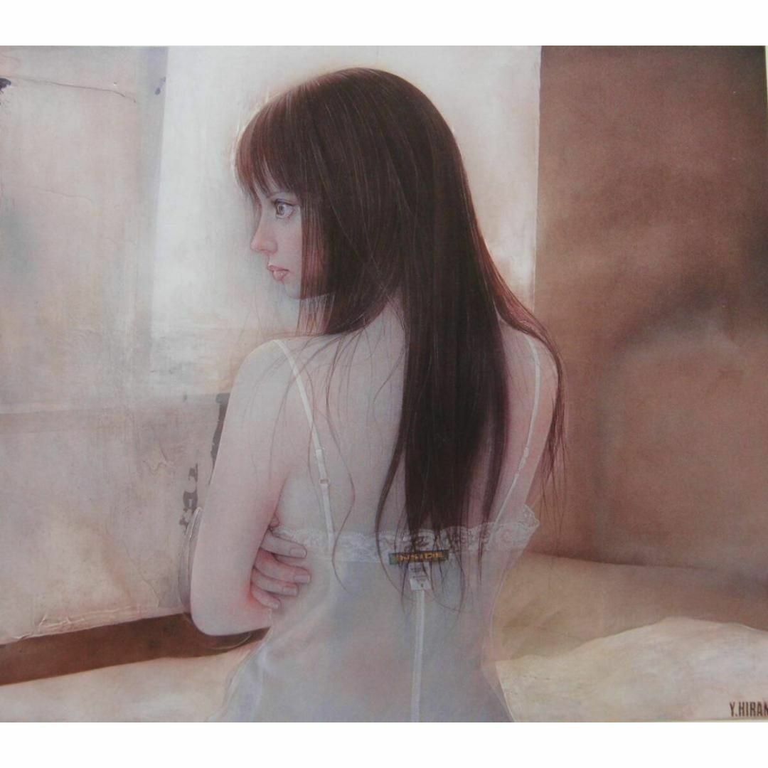 【感謝価格】 平野 栄作「うら返しの天使」、人気作品、希少画集・額装画、新品国産額にて額装付 絵画+タペストリー
