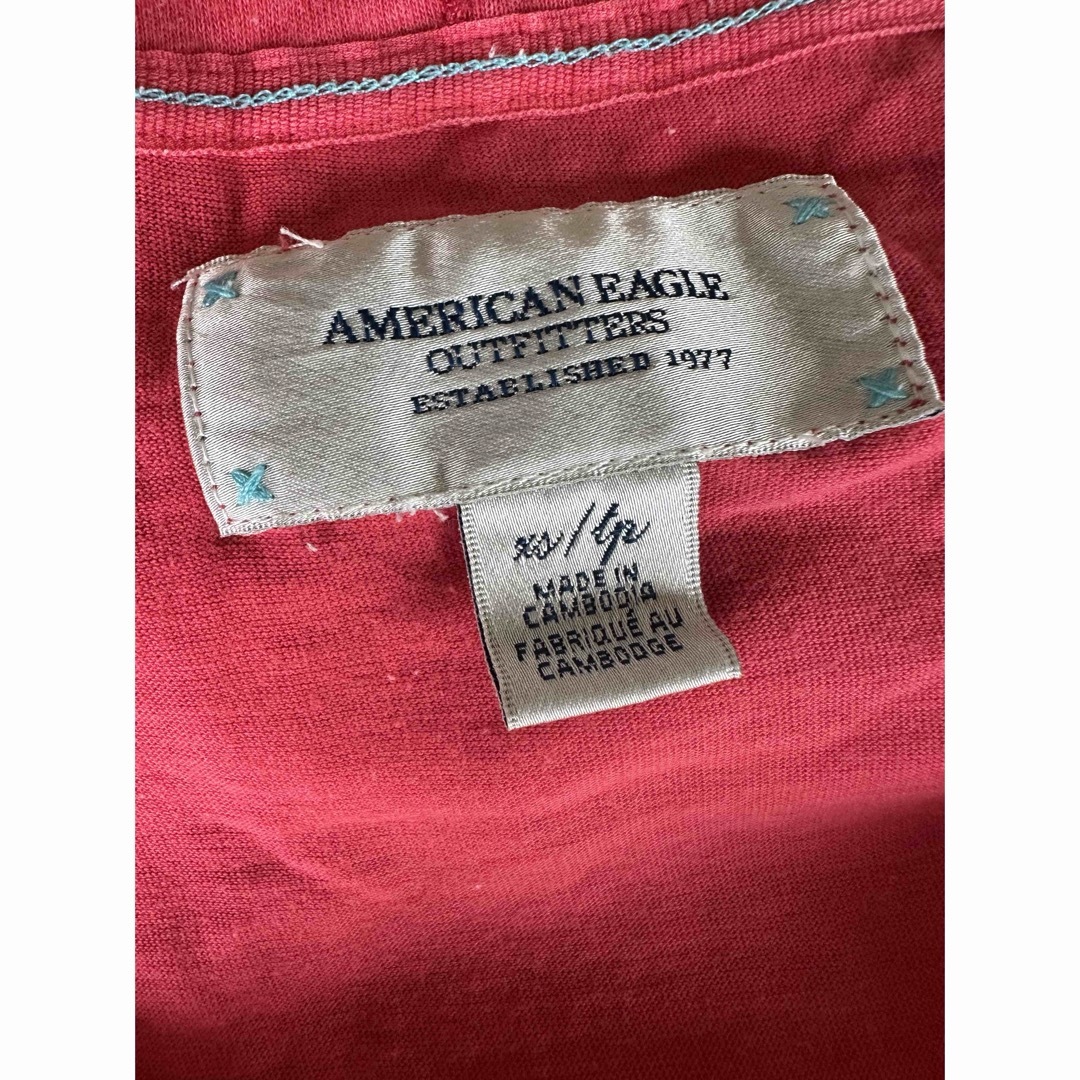 American Eagle(アメリカンイーグル)のAMERICAN EAGLE カットソー　フード付き レディースのトップス(Tシャツ(半袖/袖なし))の商品写真