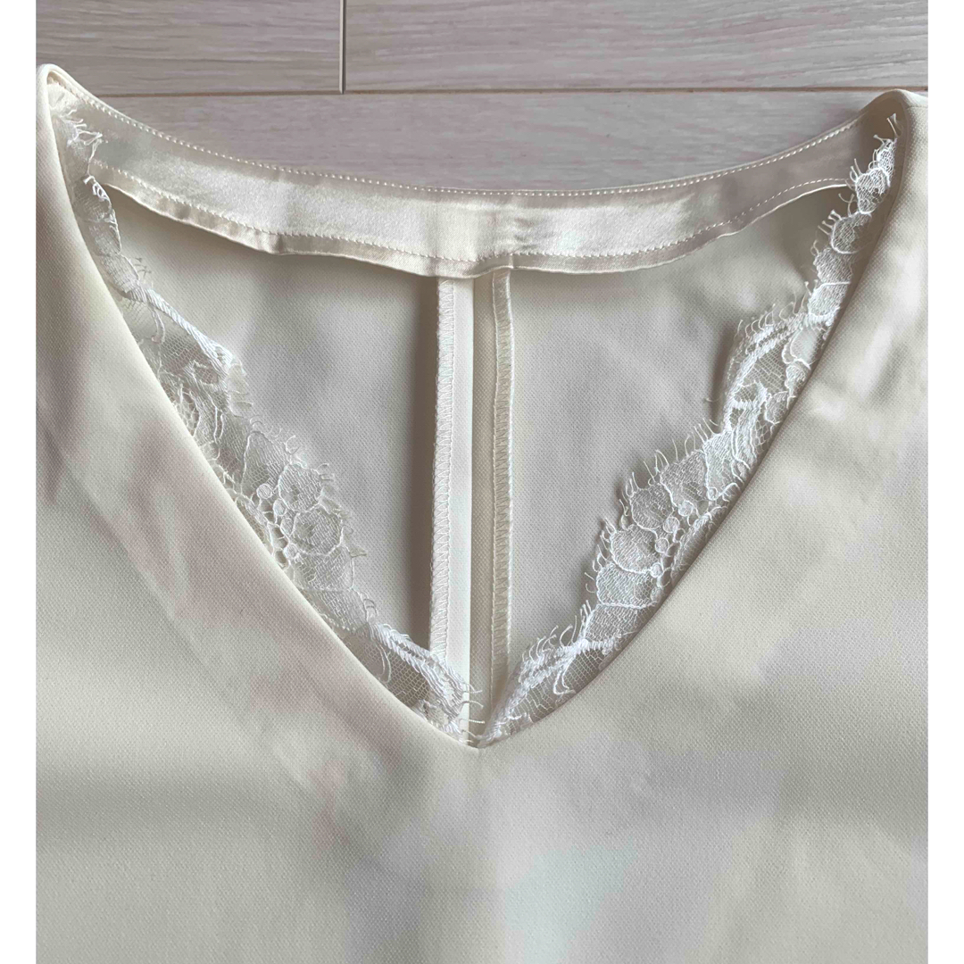Noble(ノーブル)のNOBLE白首元レースシャツ レディースのトップス(シャツ/ブラウス(長袖/七分))の商品写真
