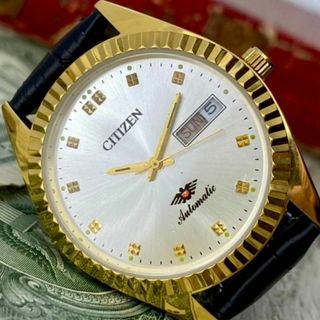 シチズン(CITIZEN)の【落ち着いたデザイン】シチズン メンズ腕時計 シルバー 自動巻き ヴィンテージ(腕時計(アナログ))