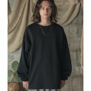 キャスパージョン(Casper John)のCasper John スーパービッグロンT ブラック XSサイズ(Tシャツ/カットソー(七分/長袖))