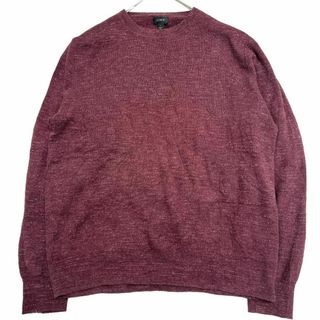 J.CREW コットン ニットセーター 無地 ワインレッド US古着 d87