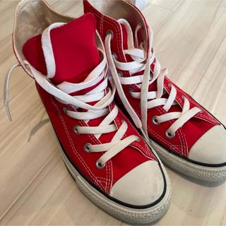 コンバース(CONVERSE)のコンバースオールスター CONVERSE 赤 24.5(スニーカー)