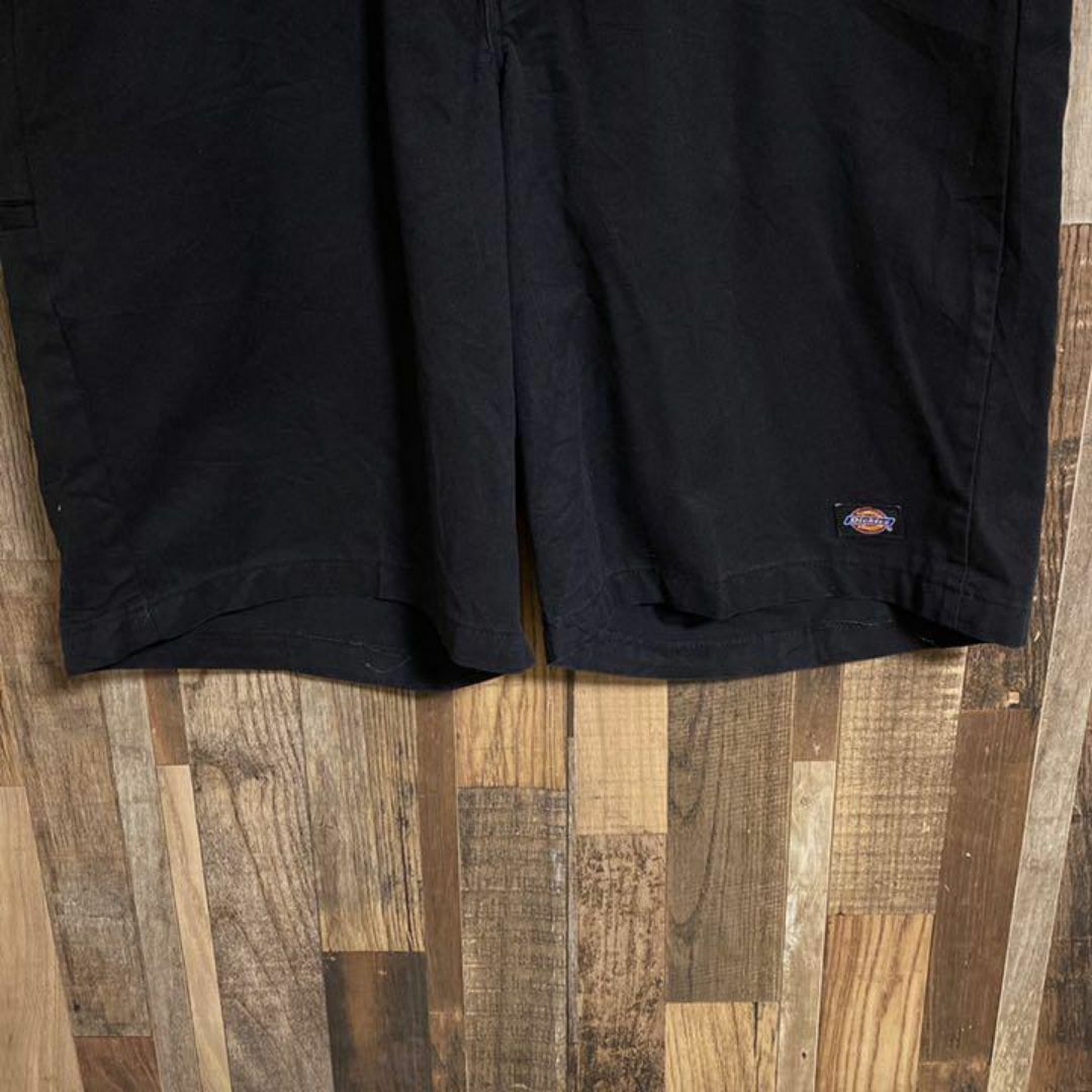 Dickies(ディッキーズ)のディッキーズ メンズ ハーフ パンツ 黒 ロゴ 36 XL USA古着 90s メンズのパンツ(ワークパンツ/カーゴパンツ)の商品写真