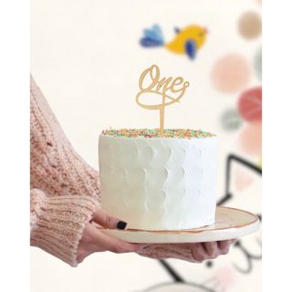 木製 Oneケーキトッパー 1歳 誕生日(その他)