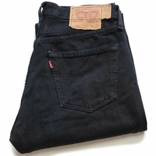 リーバイス(Levi's)の00s 英国製 Levi'sリーバイス 501 ダメージ 後染め ブラック デニムパンツ w32 L32★SDP2488 ユーロ オールド ジーンズ ストレート(デニム/ジーンズ)