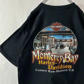 Harley Davidson - USA製　ハーレーダビッドソン　Tシャツ　ビッグプリント　古着　XL ブラック