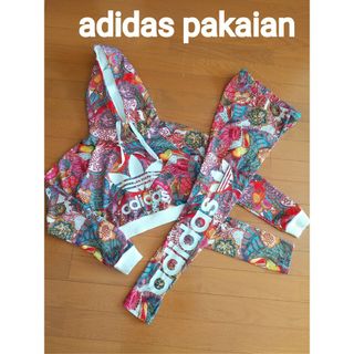 アディダス(adidas)のアディダス pakaian★ボタニカル柄上下セットレディース女性ジャージダンス(カットソー(長袖/七分))