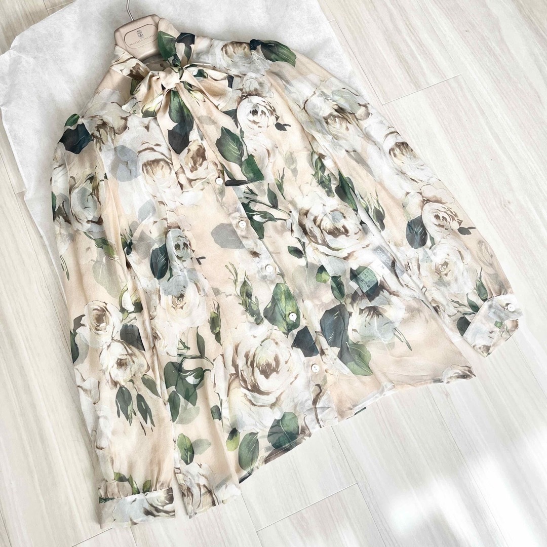 DOLCE&GABBANA ドルチェ&ガッバーナ 38☆シルクシフォンブラウス DOLCE&GABBANA ドルチェ&ガッバーナ 38☆シルクシフォンブラウス