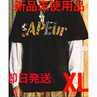 SAPEur Night Safari  Tシャツ/size XL/BLACK(Tシャツ/カットソー(半袖/袖なし))