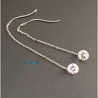 AAA級　キュービックジルコニア 6mm のアメリカンピアス(ピアス)