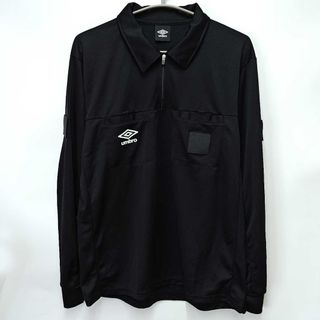 アンブロ(UMBRO)のアンブロ ジャージー 長袖 レフリー 審判 シャツ M-L ブラック UAS6608L ユニセックス UMBRO ユニフォーム サッカー フットサル(ウェア)