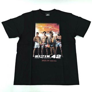 【未使用】RIZIN ライジン 42 朝倉海 元谷友貴 井上直樹 フアン・アーチュレッタ Tシャツ L ブラック メンズ 格闘技(格闘技/プロレス)