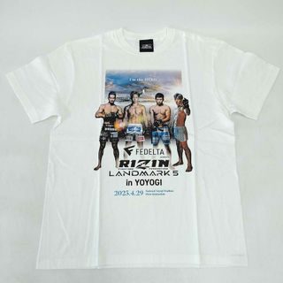 【未使用】RIZIN ライジン ランドマーク5 Tシャツ 牛久絢太郎 朝倉未来 斎藤裕 平本蓮 L ホワイト メンズ 格闘技(格闘技/プロレス)