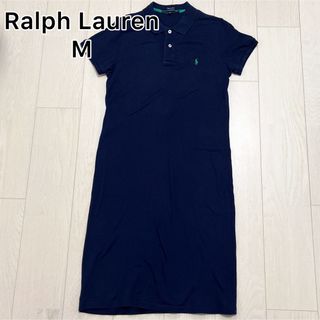 ラルフローレン(Ralph Lauren)のワンピース 半袖 ネイビー ラルフローレン  ポロシャツ (ひざ丈ワンピース)