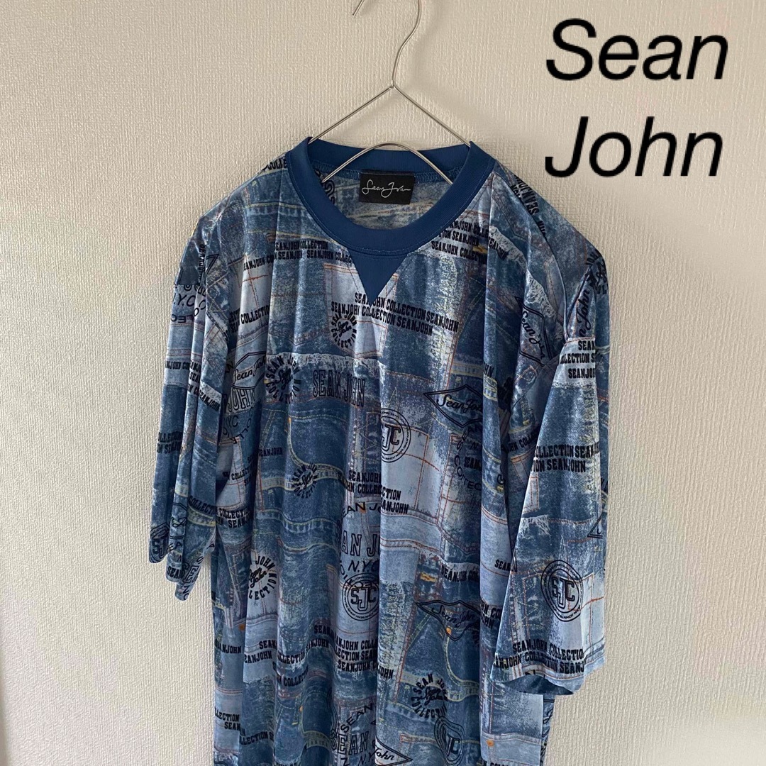 Sean John(ショーンジョン)のSeanJohnショーンジョンtシャツ半袖メンズ総柄L メンズのトップス(Tシャツ/カットソー(半袖/袖なし))の商品写真