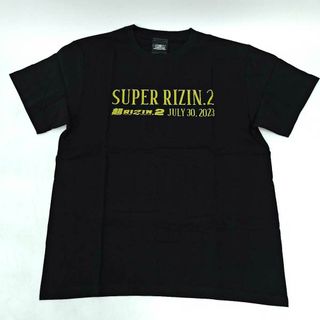 【未使用】超 RIZIN ライジン 2 ダブルタイトルマッチ Tシャツ L ブラック メンズ 格闘技(格闘技/プロレス)