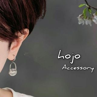 バスケット型 クリアボール シルバー Earring Pierce(イヤリング)