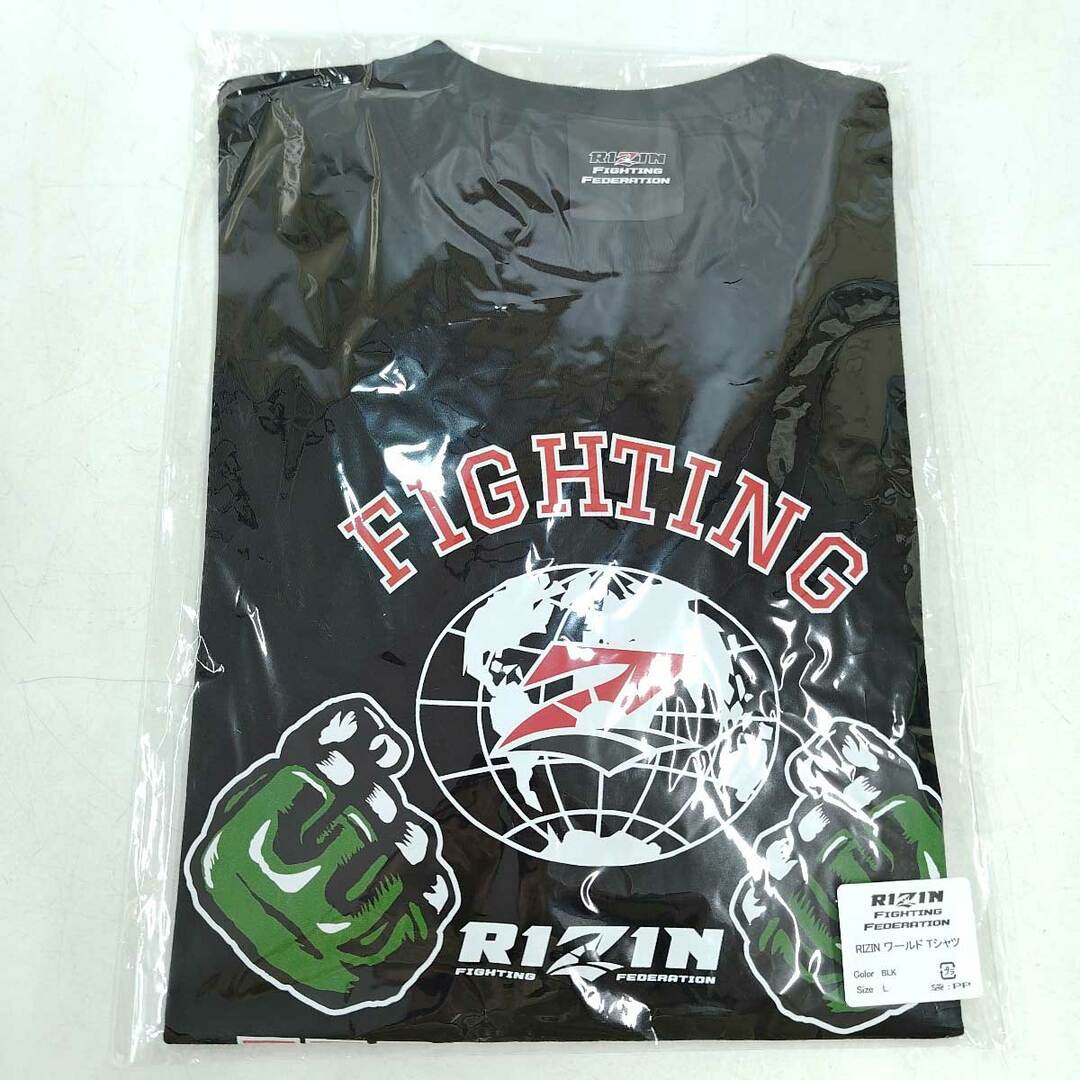 【未使用】RIZIN ライジン ワールド Tシャツ L ブラック メンズ 格闘技 スポーツ/アウトドアのスポーツ/アウトドア その他(格闘技/プロレス)の商品写真