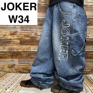 ジョーカー(JOKER)のジョーカーバギーデニムペインターパンツジーンズストリート古着w34極太b系メンズ(デニム/ジーンズ)