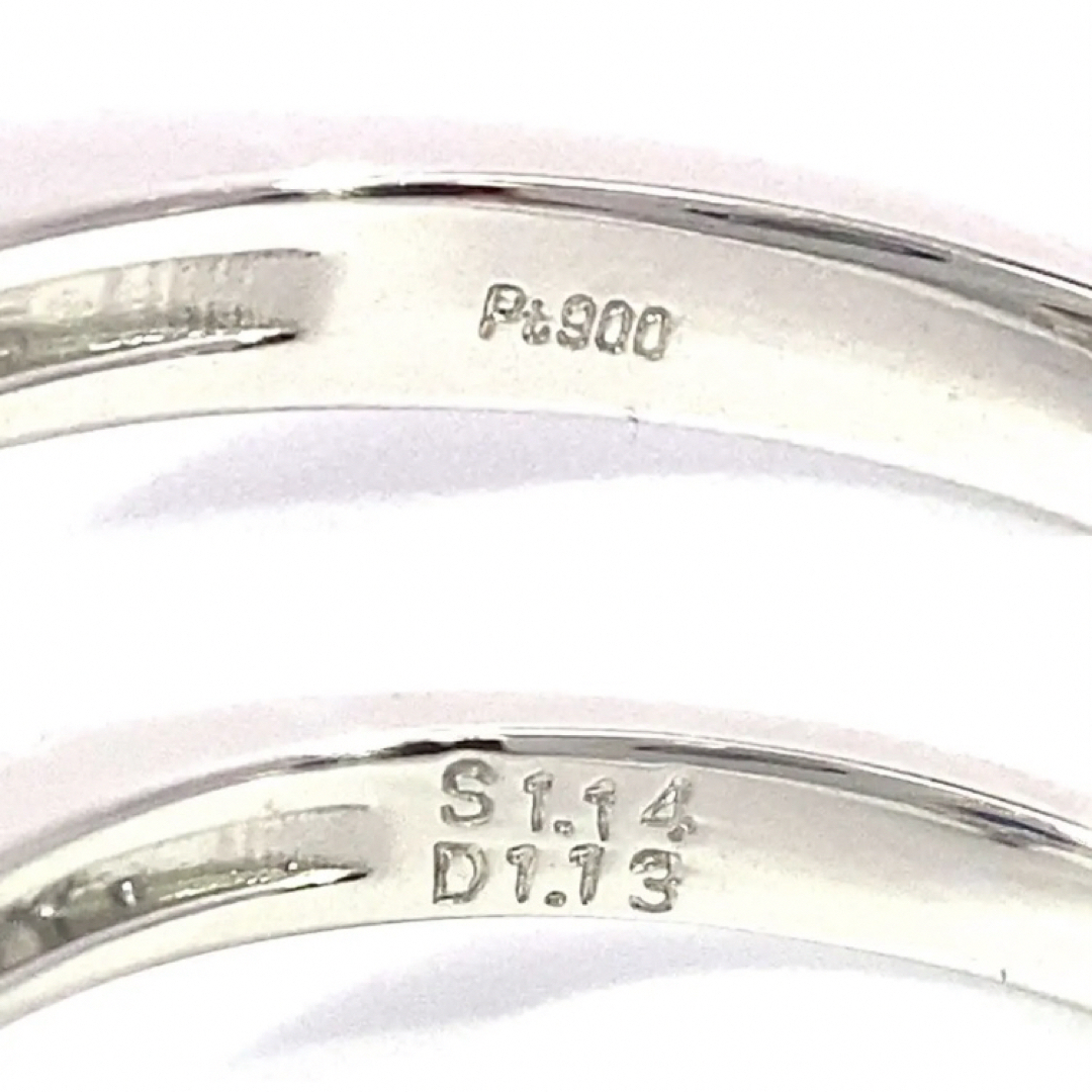 【JC4741】Pt900 天然サファイア ダイヤモンド リング レディースのアクセサリー(リング(指輪))の商品写真