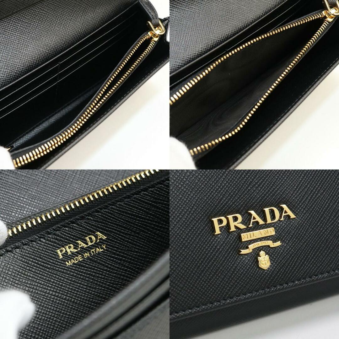 PRADA(プラダ)のプラダ PRADA 二折財布小銭入付き レディース 1MH132 QHH F0002 サフィアーノトライアングル財布 レディースのファッション小物(財布)の商品写真