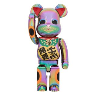 メディコムトイ(MEDICOM TOY)のBE@RBRICK 招き猫 開運・千万両 黒透明メッキ 1000％(その他)