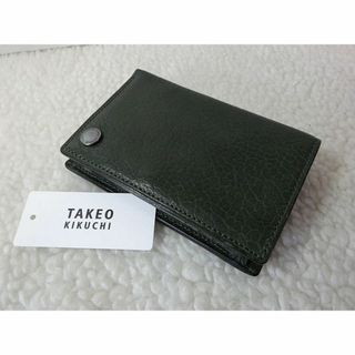 タケオキクチ(TAKEO KIKUCHI)の【新品/本物】TAKEO KIKUCHI（タケオキクチ）二つ折財布/グリーン(折り財布)