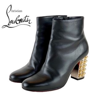 クリスチャンルブタン(Christian Louboutin)のクリスチャンルブタン Christian Louboutin ブーツ ショートブーツ 靴 シューズ レザー ブラック 黒 丸スタッズ(ブーツ)