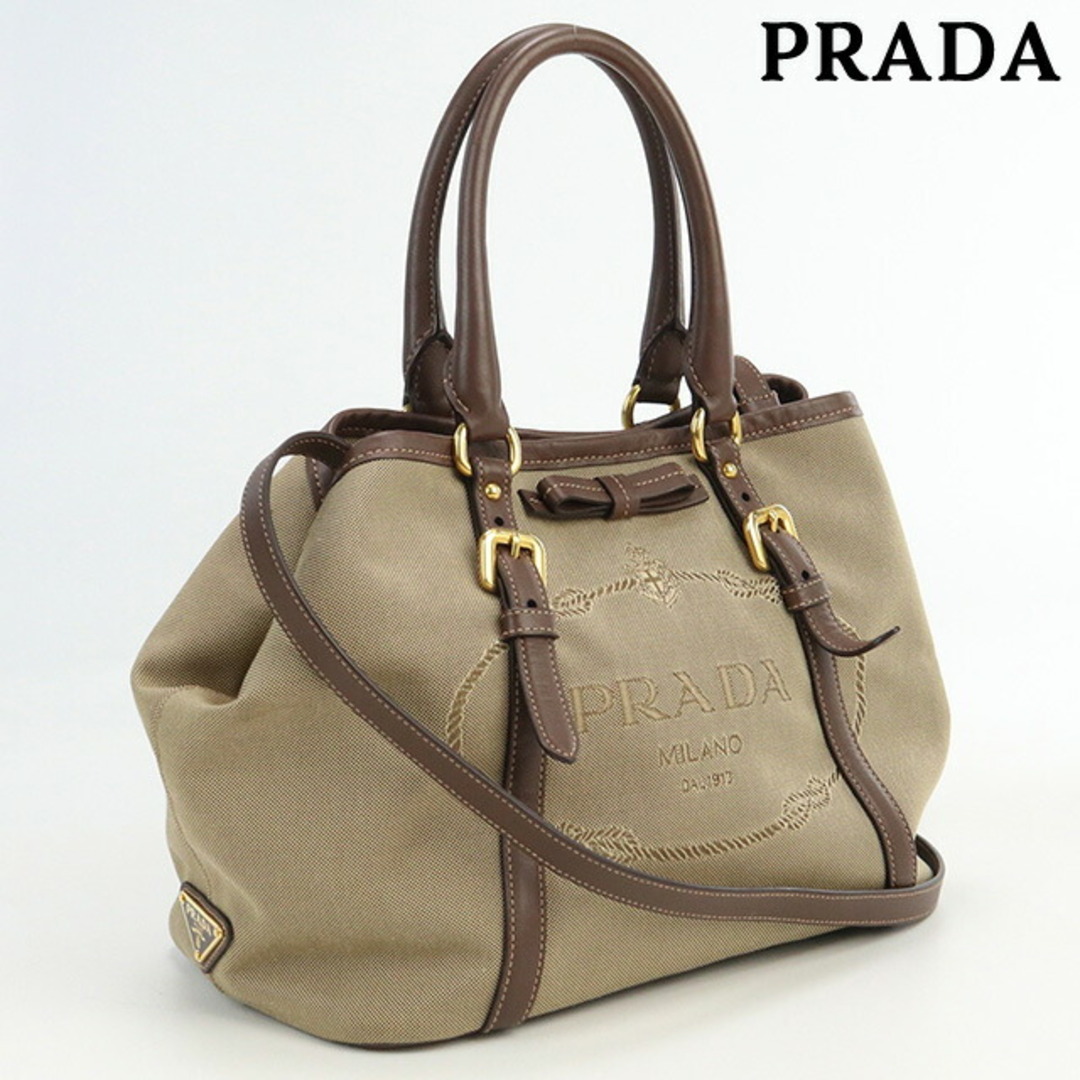 PRADA(プラダ)のプラダ PRADA ハンドバッグ レディース BN 1841 UCW F0B16 ロゴジャガード トートバッグ レディースのバッグ(ハンドバッグ)の商品写真