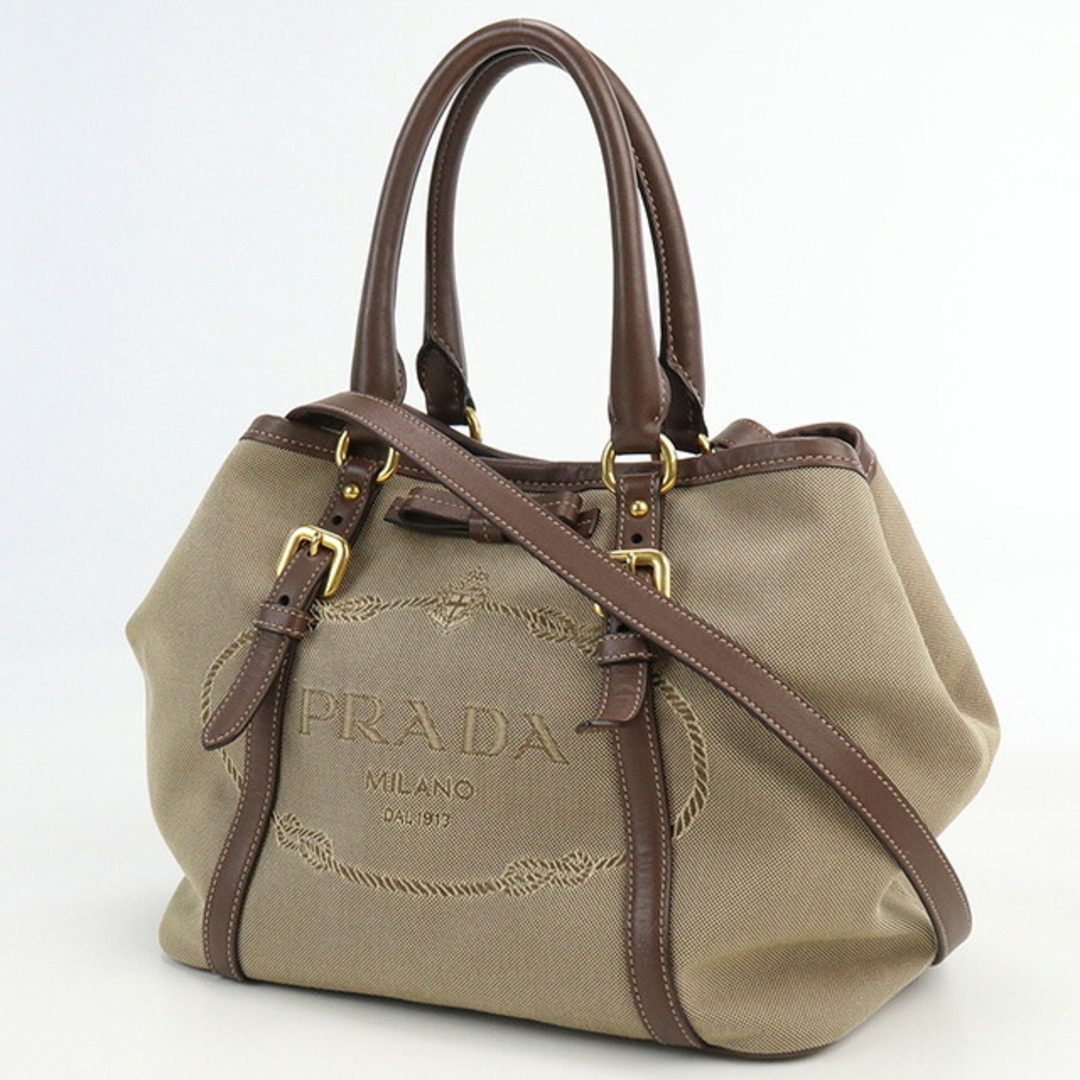 PRADA(プラダ)のプラダ PRADA ハンドバッグ レディース BN 1841 UCW F0B16 ロゴジャガード トートバッグ レディースのバッグ(ハンドバッグ)の商品写真