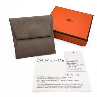 エルメス(Hermes)の【S級極美品】箱・購入証明書付！エルメス 小銭入れ バスティア グリアスファルト(コインケース)