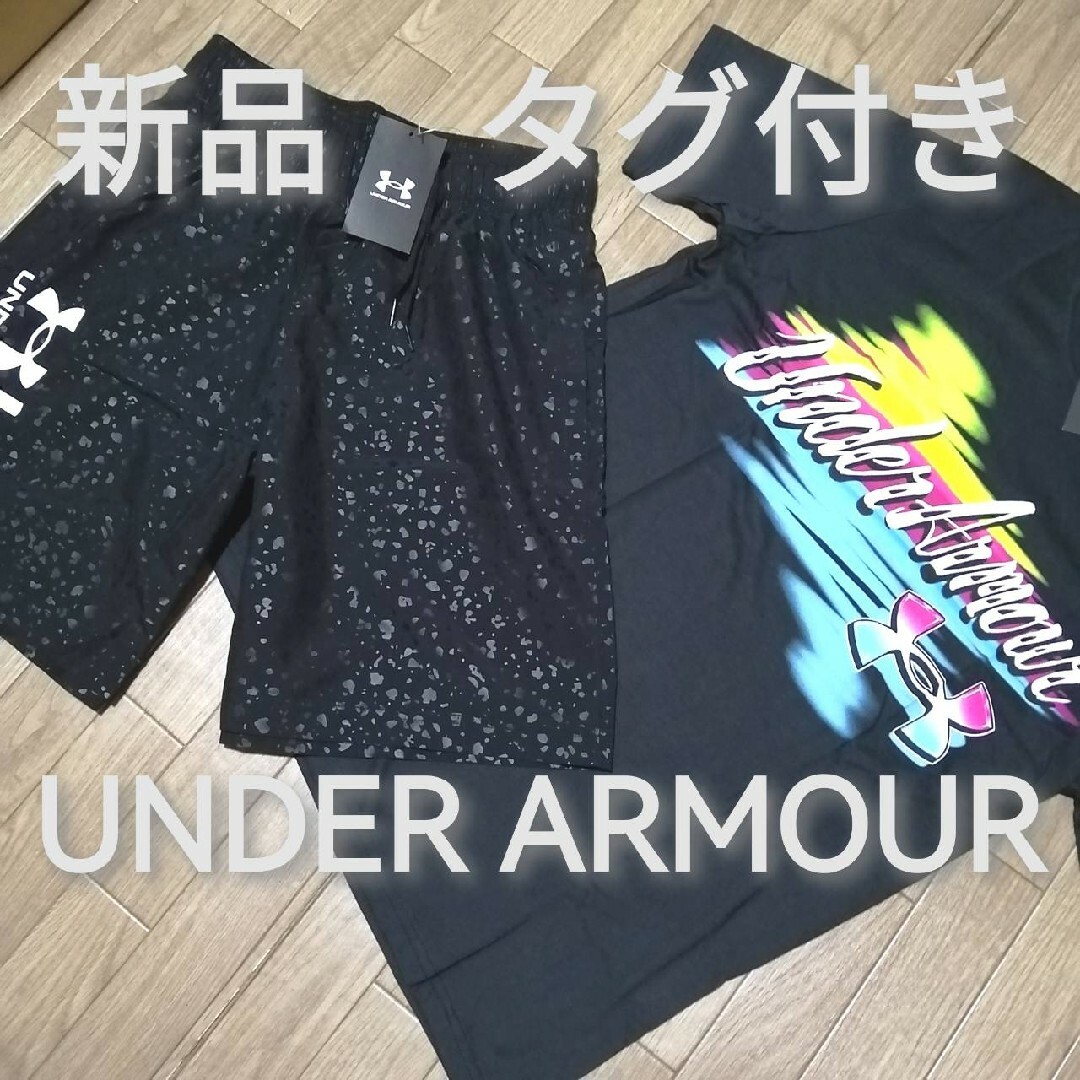 UNDER ARMOUR(アンダーアーマー)の【まもなく値上げ】新品　アンダーアーマー　メンズ　上下セット　Lサイズ　ブラック メンズのトップス(その他)の商品写真