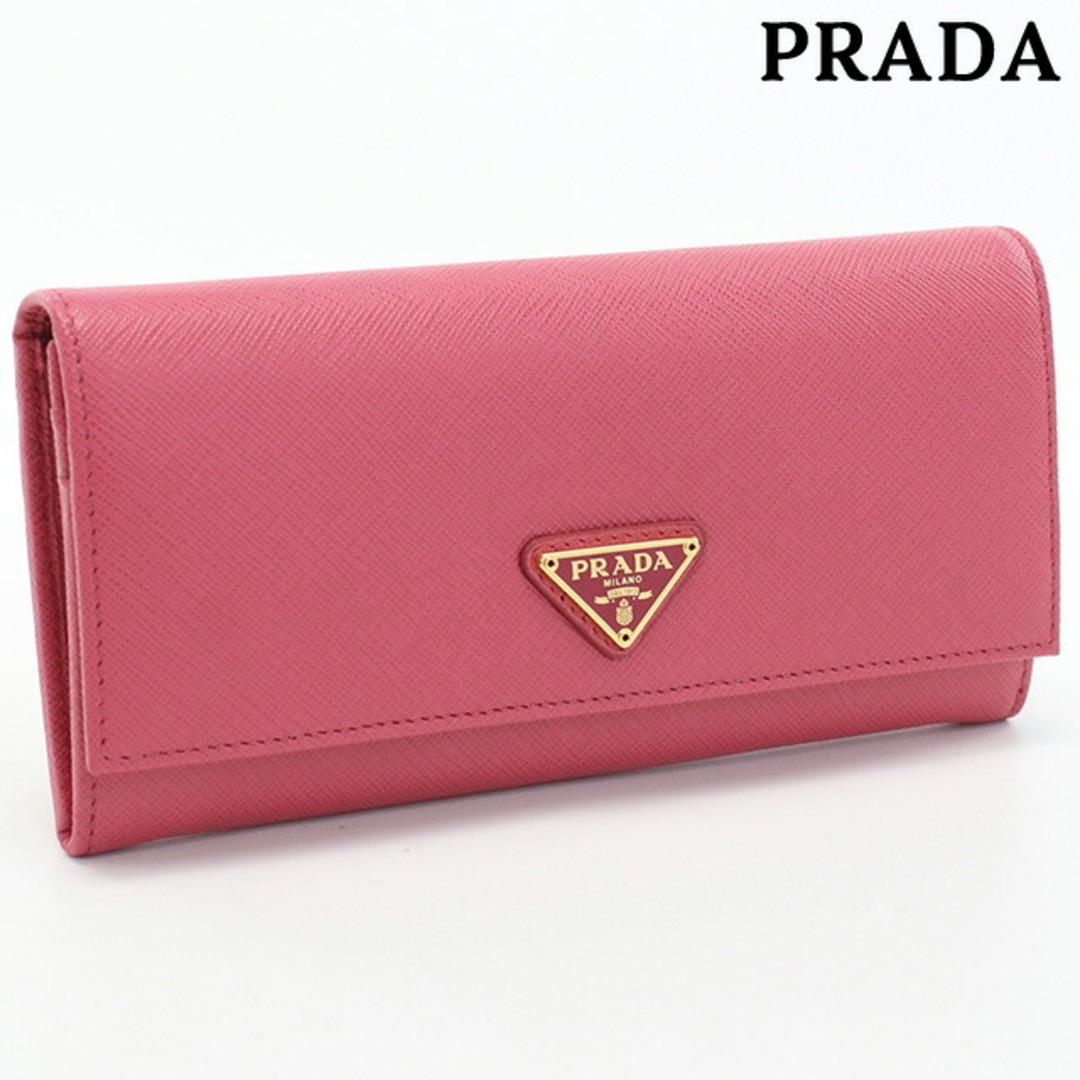 PRADA(プラダ)のプラダ PRADA 長財布ニ折小銭入付き レディース 1MH132 サフィアーノトライアングル財布 レディースのファッション小物(財布)の商品写真