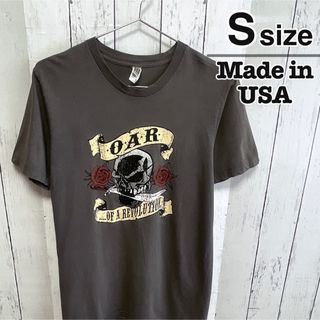 ミュージックティー(MUSIC TEE)のUSA製　Tシャツ　グレー　バンド　ロゴ　ドクロ　of a revolution(Tシャツ/カットソー(半袖/袖なし))