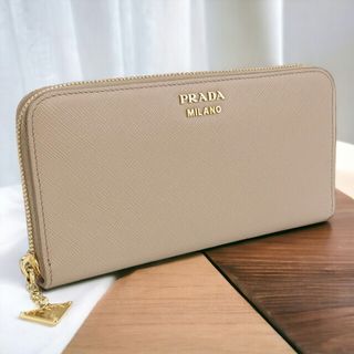 プラダ(PRADA)のプラダ PRADA 長財布ラウンドファスナー レディース 1ML506 2DK3 F0770 サフィアーノ トライアングル ジップアラウンド長財布(財布)