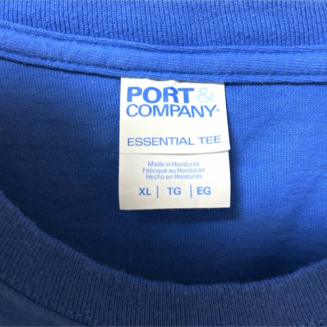 GILDAN(ギルタン)のUS古着 PORT&COMPANY 半袖プリント Tシャツ ウルフシティ ブルー メンズのトップス(Tシャツ/カットソー(半袖/袖なし))の商品写真