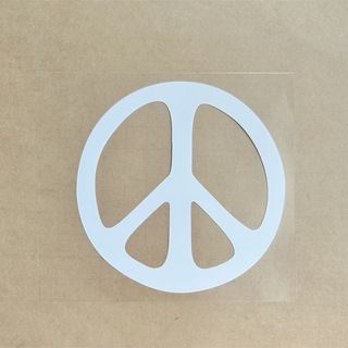 SUGIZO peace mark カッティングステッカー◆10㎝◆白グロス◆(ミュージシャン)