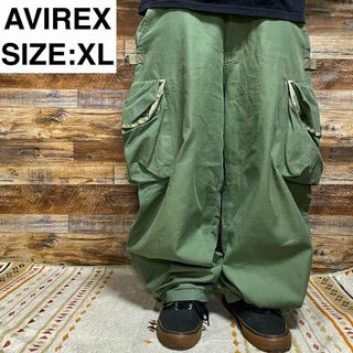 アヴィレックス(AVIREX)のAVIREXアビレックスミリタリーパンツカーゴパンツ緑カーキxlグリーンw34(ワークパンツ/カーゴパンツ)