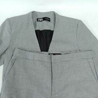 ザラ(ZARA)の[上下セット] ザラ ジャケット パンツ ノーカラー 千鳥格子 セットアップ サイズEUR 38 USA 06 レディース ZARA(その他)